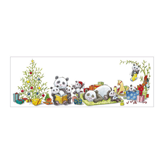 kerst CT153 Cache-Cache uitklapbare kerstkaart - panda