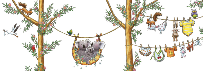 CT343 Cache-Cache uitklapbare kaart - koala - geboortekaartje