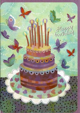 DO038 - wenskaart Blanz &quot;Butterflies&quot; - happy birthday