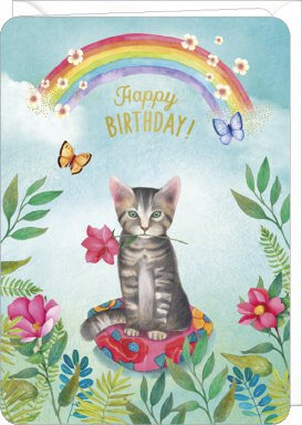 DO107 - wenskaart Mila &quot;Chaton&quot; - happy birthday