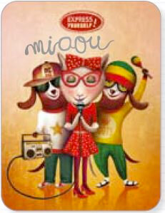 CA155 Anouchka Winczewska kaart &quot;Miaou&quot; - express yourself