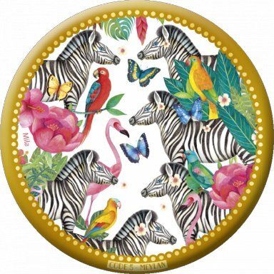 MIR165 - spiegeltje van Mila - zebra&#039;s