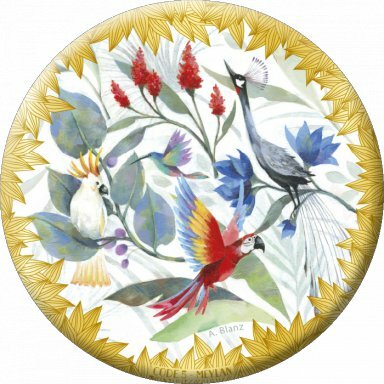 MIR170 - spiegeltje van Aur&eacute;lie Blanz - papagaai