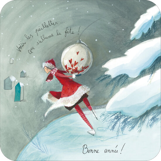 kBA602 Anne - Sophie Rutsaert kerstkaart - bonne ann&eacute;e