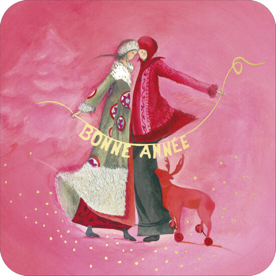 kBA604 Anne - Sophie Rutsaert kerstkaart - bonne ann&eacute;e