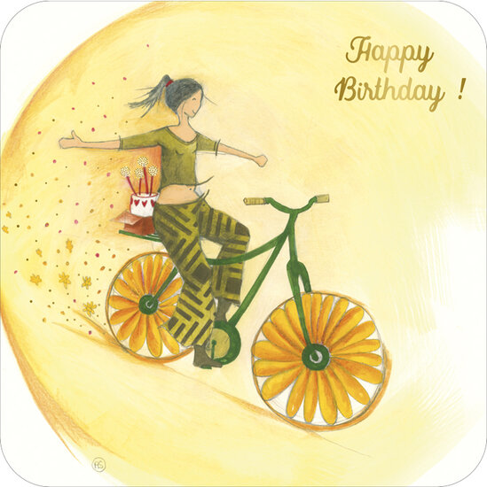 BA309 Anne-Sophie Rutsaert kaart - Happy Birthday - fiets