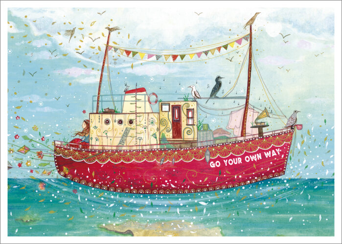 LL026 Jehanne Weyman ansichtkaart - Go your own way