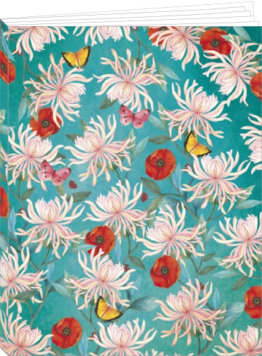 KI221Schrift van Mila -  witte dahlia&#039;s  (17 x 22 cm)