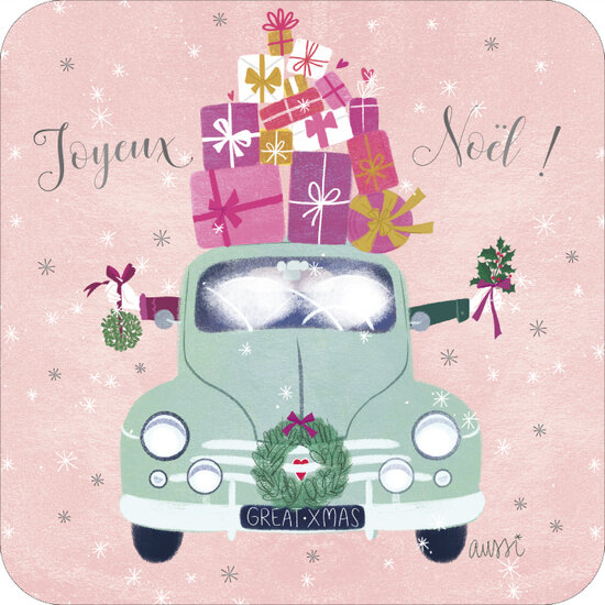 kBA633 Audrey Bussi kerstkaart - joyeux no&euml;l great x-mas