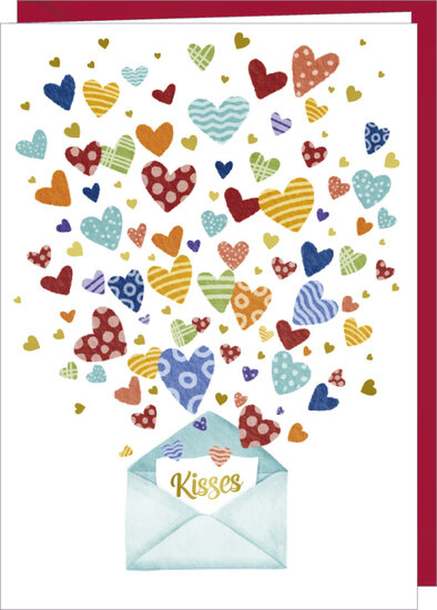 D010 - wenskaart Rosie Hilyer - kisses