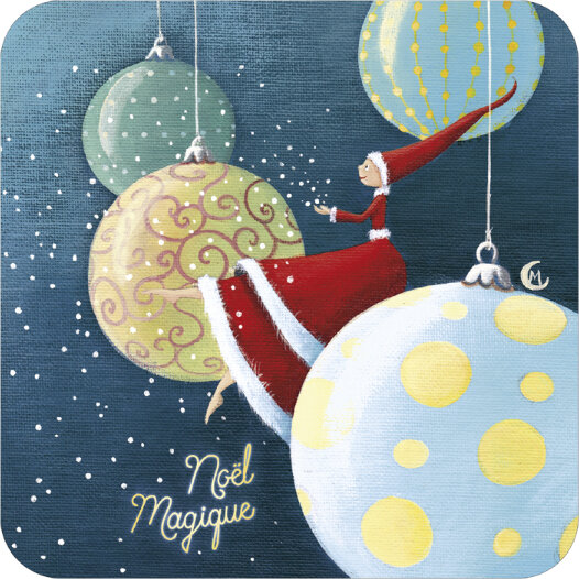kBA625 Marie Cardouat kerstkaart - no&euml;l magique