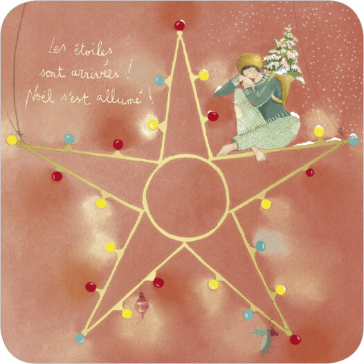 kBA648 Anne-Sophie Rutsaert kerstkaart - No&euml;l s&#039;est allum&eacute;