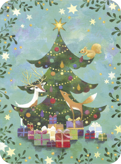 XCA603 Aur&eacute;lie Blanz kerst ansichtkaart - kerstboom