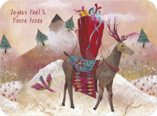 XCA621 Izou kerst ansichtkaart - joyeux no&euml;l bonne ann&eacute;e
