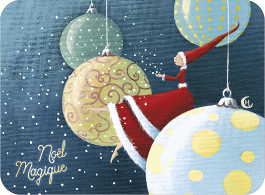 XCA609 Marie Cardouat kerst ansichtkaart - no&euml;l magique