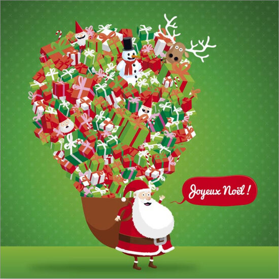 xBR005 R&eacute;my Tornoir kerstkaart - joyeux no&euml;l - sneeuwpop