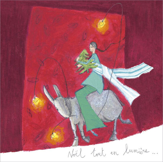 xBS201 Anne-Sophie Rutsaert kerstkaart - no&euml;l tout en lumi&egrave;re