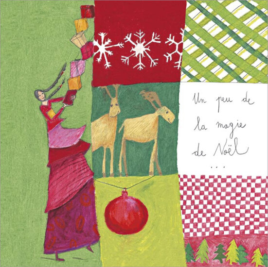xBS205 Anne-Sophie Rutsaert kerstkaart - un peu de la magie de no&euml;l