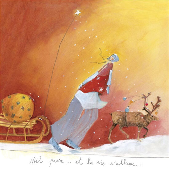 xBS211 Anne-Sophie Rutsaert kerstkaart - no&euml;l passe et la vie s&#039;allume