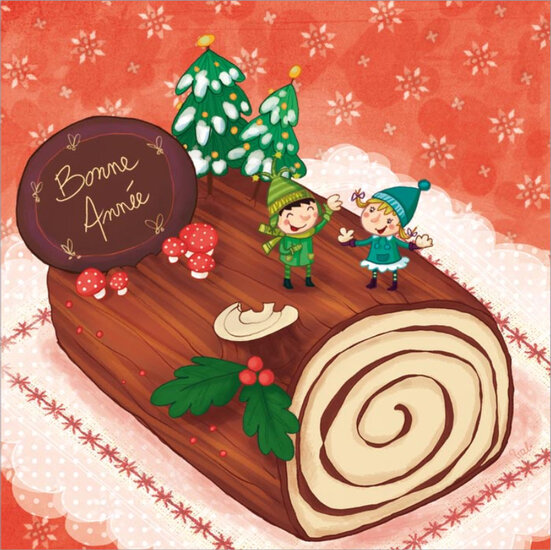 xBW058 Val&eacute;rie Willame kerstkaart - kabouters