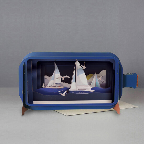 MIB120 Message in a Bottle kaart - zeilboten