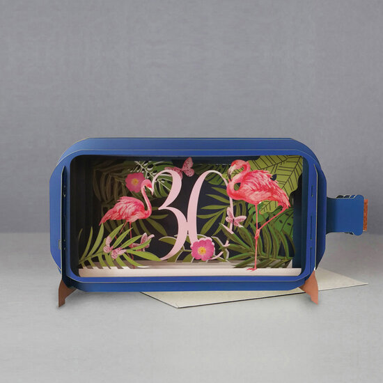 MIB099 Message in a Bottle kaart - 30 flamingo (per 3 kaarten)
