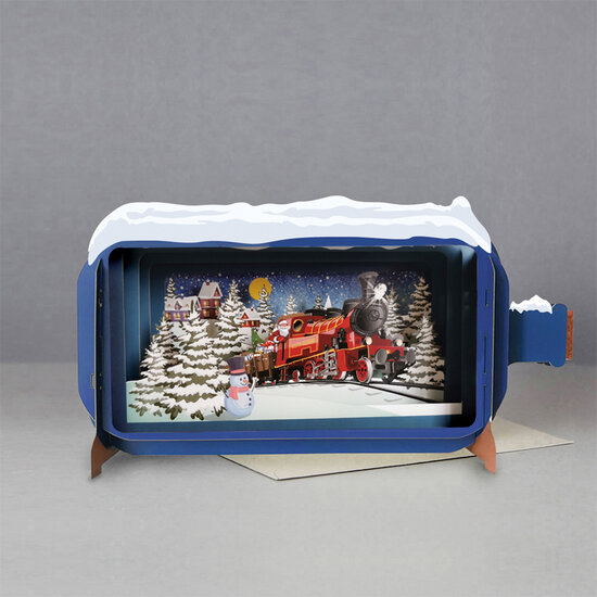 XMIB056 Message in a Bottle kerstkaart - santa express