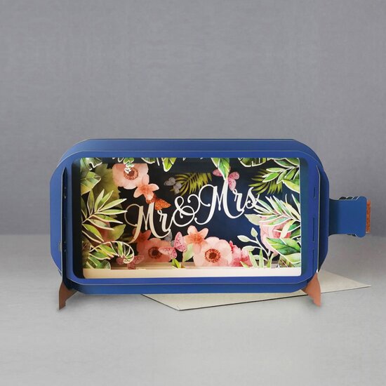 MIB089 Message in a Bottle kaart - Mr &amp; Mrs