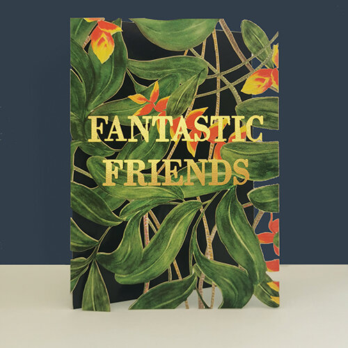 AL133 Laser uitgesneden wenskaart - fantastic friends
