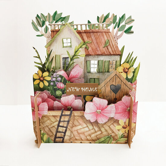 MN060 Miniature pop-up kaart - new home