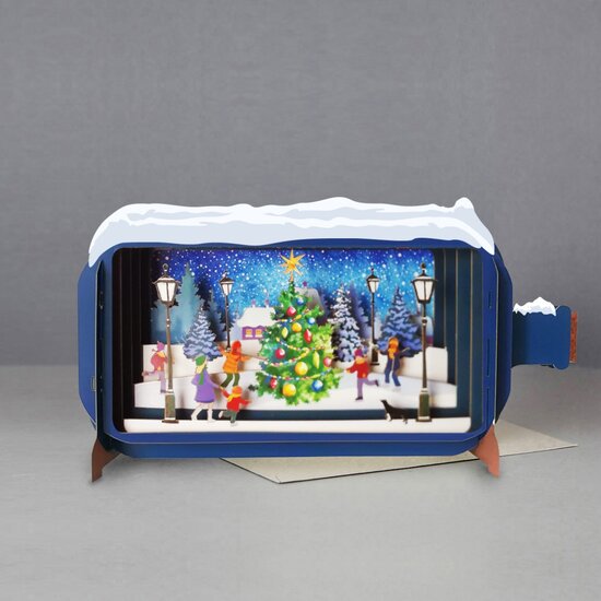 XMIB010 Message in a Bottle kerstkaart - kerstboom