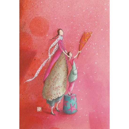 sQB19128 Schriftje Ga&euml;lle Boissonnard - volwassene en kind  (10,5 x 15 cm)
