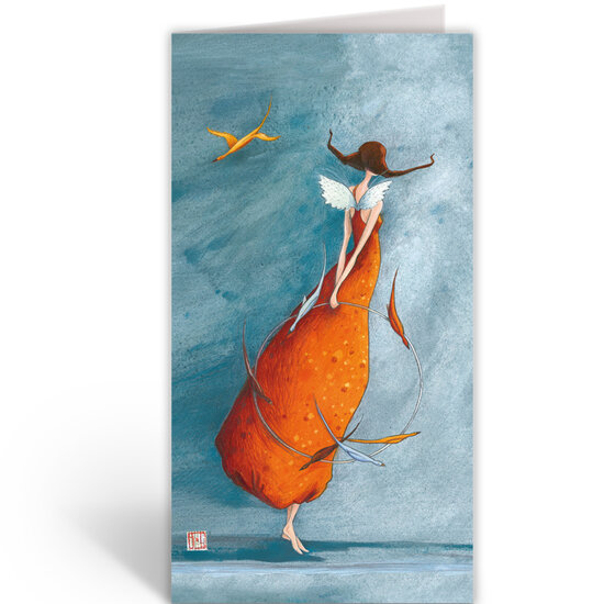 QB21771 wenskaart ga&euml;lle boissonnard - half engel half demon