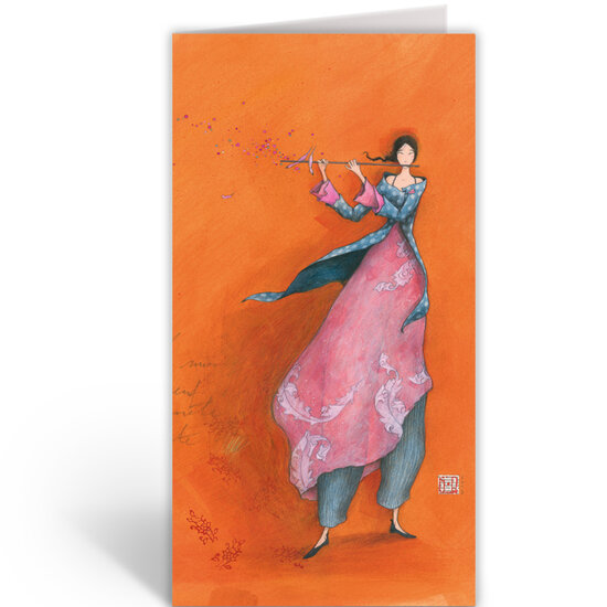 QB21778 wenskaart ga&euml;lle boissonnard - fluitist