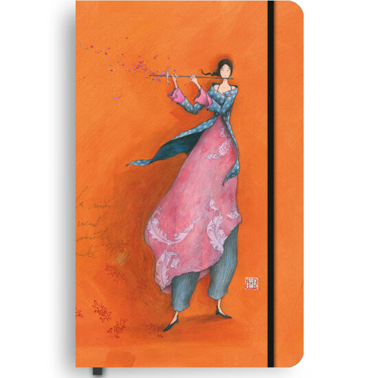 sQB21704 Notitieboek Ga&euml;lle Boissonnard - fluitist (13 x 21 cm)
