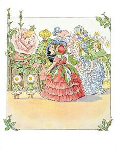 16609 ansichtkaart Elsa Beskow - bloemen mensen