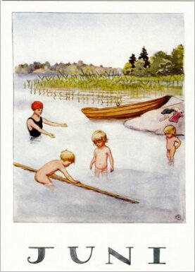 16619 ansichtkaart Elsa Beskow maanden - juni