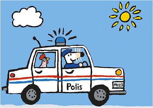 16629 ansichtkaart - muis in politieauto