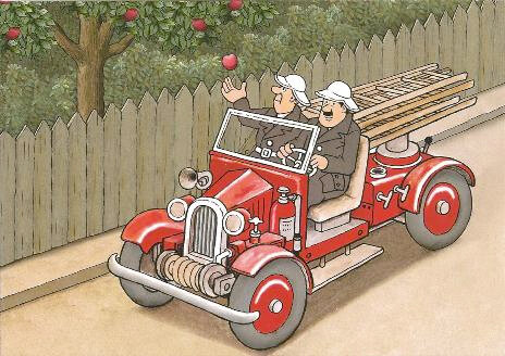 16641 ansichtkaart - brandweer