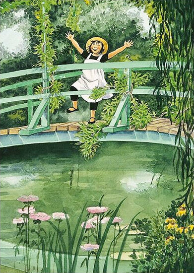 16599 ansichtkaart - linnea in tuin