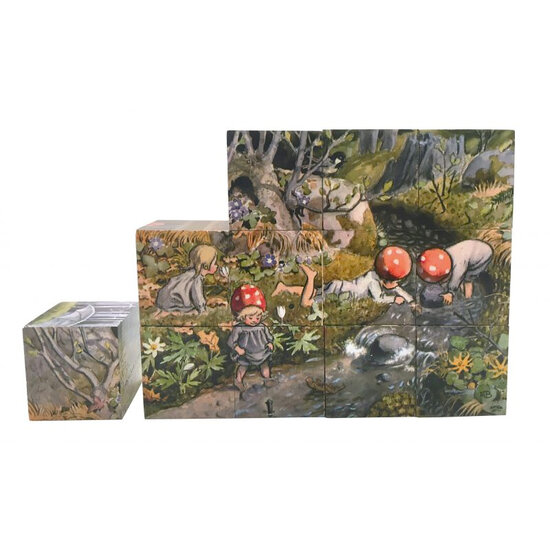 houten blokken kubuspuzzel Elsa Beskow - 3259