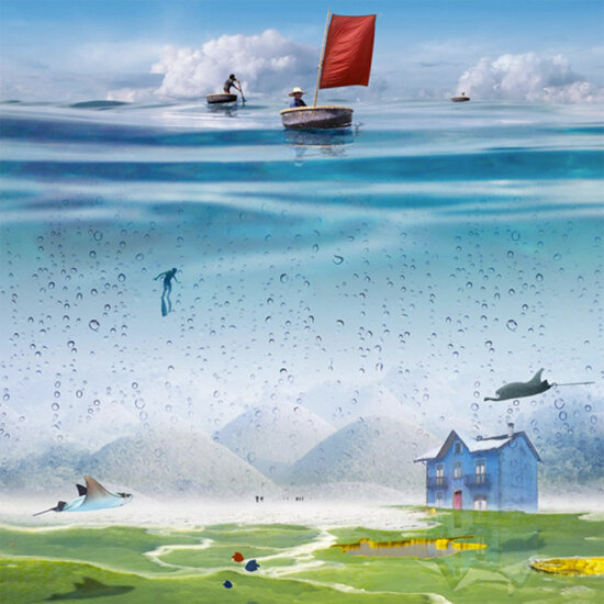 IGP8896 Ma&iuml;lo kaart - onderwaterwereld met huis