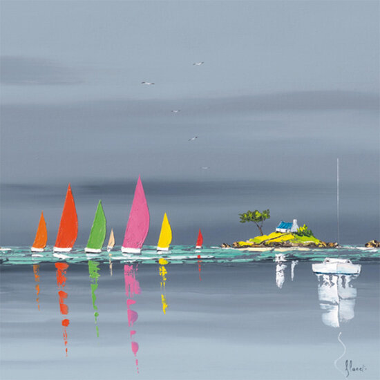 IGP9833 Fr&eacute;d&eacute;ric Flanet kaart -  Marine reflecties