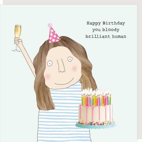 GF494 &ndash; rosiemadeathing wenskaart Gin &amp; Frolics - brilliant human