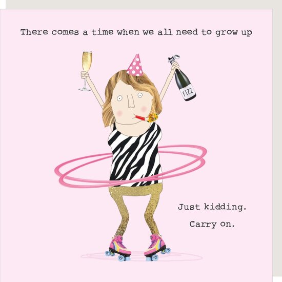 GF493 &ndash; rosiemadeathing wenskaart Gin &amp; Frolics - just kidding