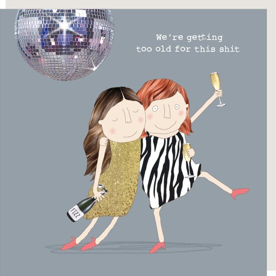 GF492 &ndash; rosiemadeathing wenskaart Gin &amp; Frolics - getting old