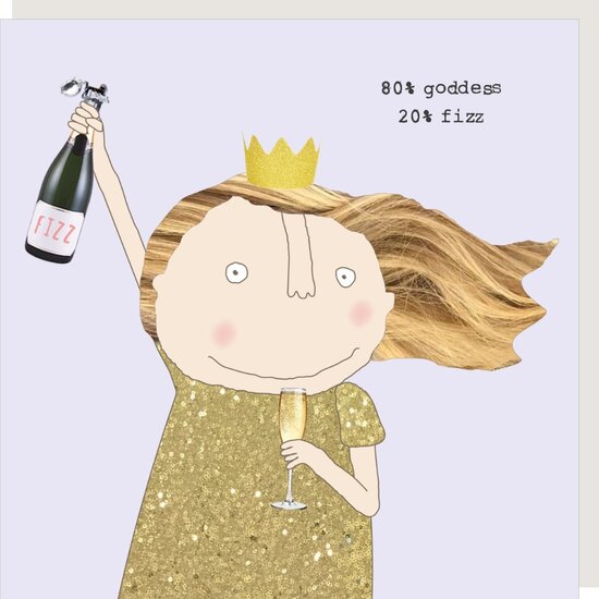 GF482 &ndash; rosiemadeathing wenskaart Gin &amp; Frolics - goddess &amp; fizz