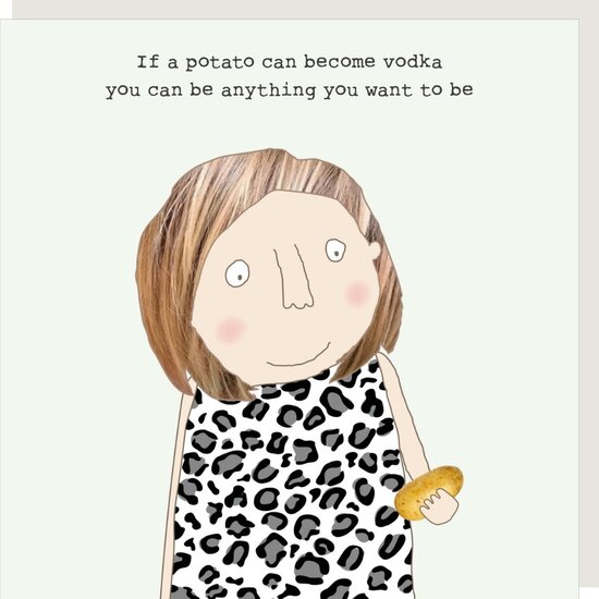 GF481 &ndash; rosiemadeathing wenskaart Gin &amp; Frolics - potato vodka