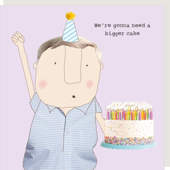 GF476 &ndash; rosiemadeathing wenskaart Gin &amp; Frolics - bigger cake boy