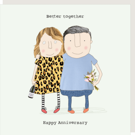 GF467 &ndash; rosiemadeathing wenskaart Gin &amp; Frolics - anniversary better